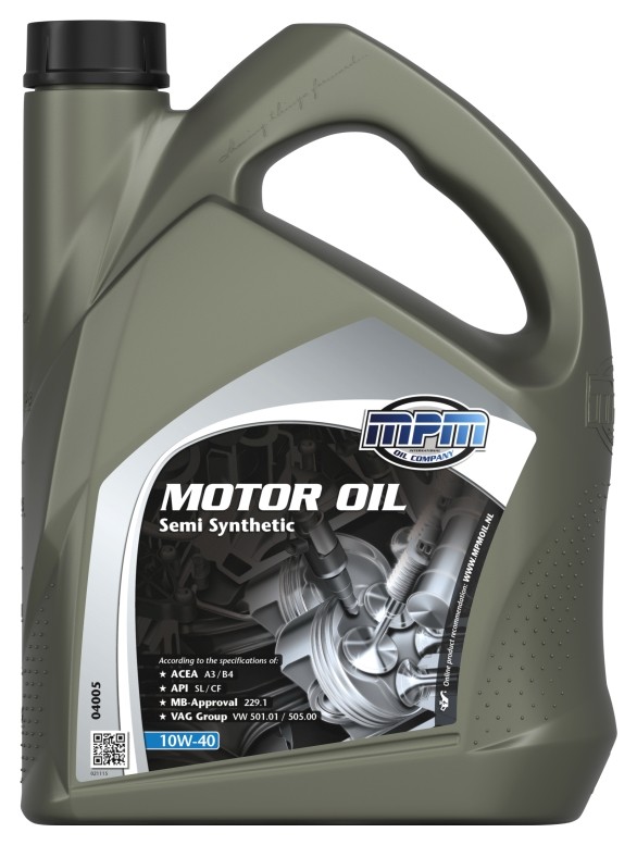 Engine oil MPM 10W-40, 5l, Part Synthetic Oil longlife 04005