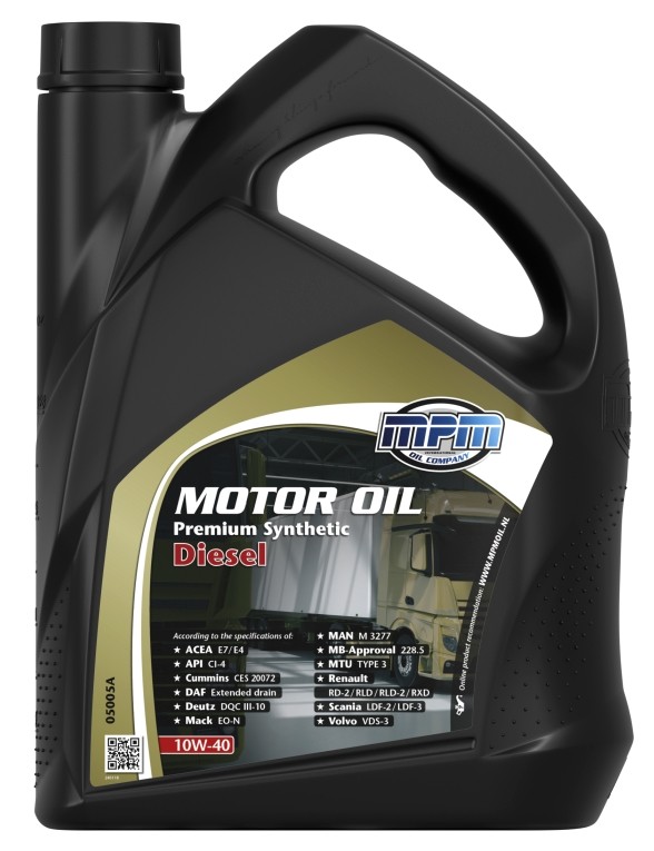 MPM Premium Synthetic, Diesel 05005A Engine oil 10W-40, 5l, Part Synthetic Oil
