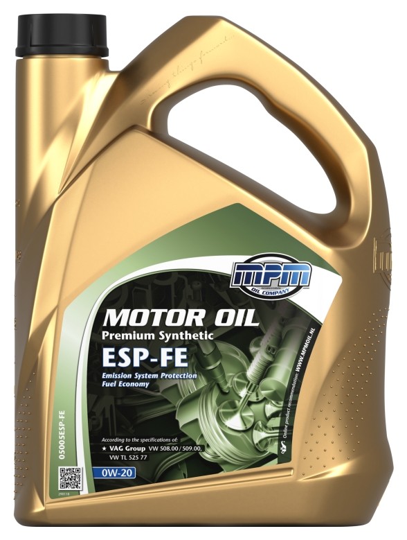 Buy Engine oil MPM petrol 05005ESP-FE ESP-FE, PREMIUM SYNTHETIC 0W-20, 5l