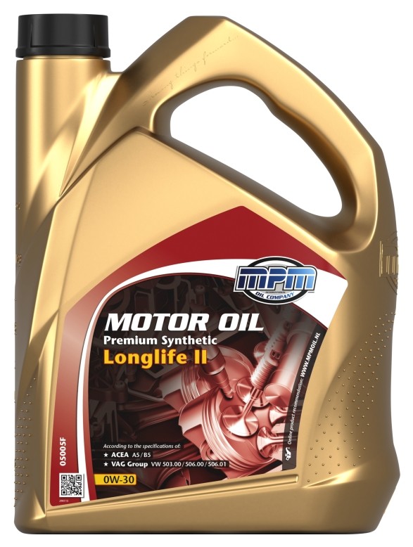 MPM PREMIUM SYNTHETIC, LONGLIFE II 05005F Engine oil 0W-30, 5l, Synthetic Oil