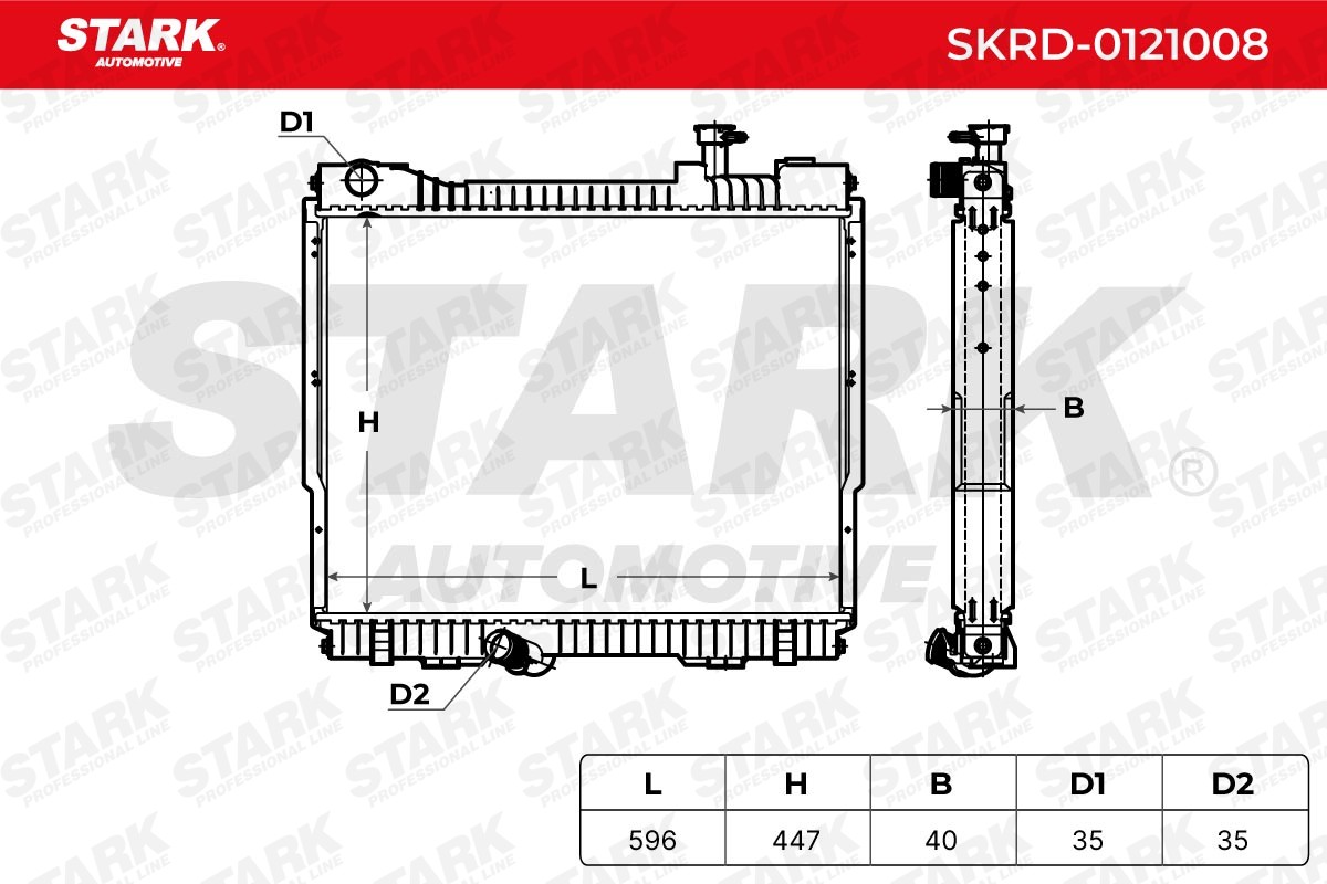 Engine radiator SKRD-0121008 from STARK
