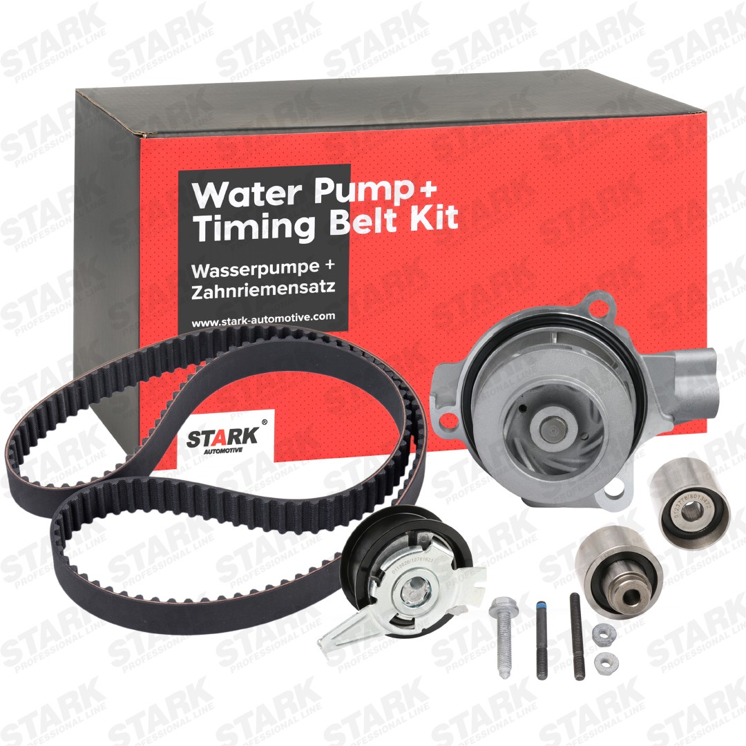 STARK SKWPT-0750222 Water pump and timing belt kit with gaskets/seals, with water pump, with studs, without integrated disabling contact, non-switchable water pump, Number of Teeth: 145 L: 1381 mm, for timing belt drive