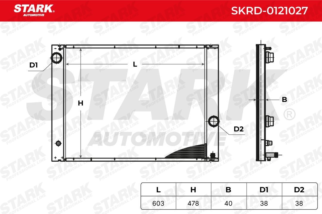 Engine radiator SKRD-0121027 from STARK