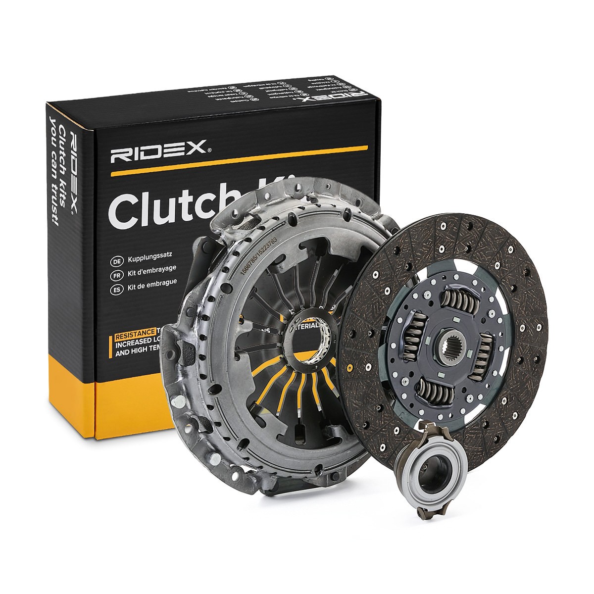 RIDEX 479C0442 Clutch kit for engines with dual-mass flywheel, with clutch pressure plate, with clutch disc, with clutch release bearing, Check and replace dual-mass flywheel if necessary., 280mm