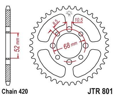 JTSPROCKETS Chain Sprocket JTR801.32