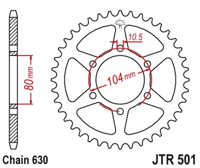 JTSPROCKETS Chain Sprocket JTR501.33