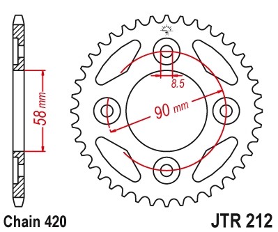 JTSPROCKETS Chain Sprocket JTR212.34