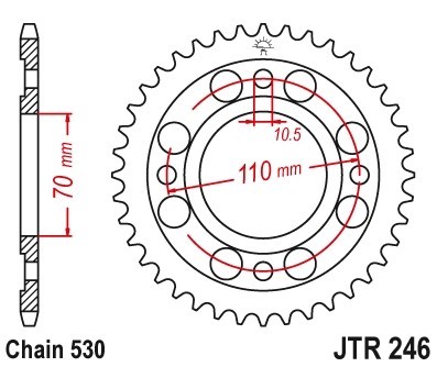 JTSPROCKETS Chain Sprocket JTR246.36