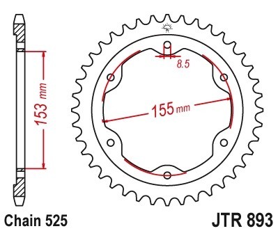 JTSPROCKETS JTR893.38 KTM Kettenrad Motorrad zum günstigen Preis