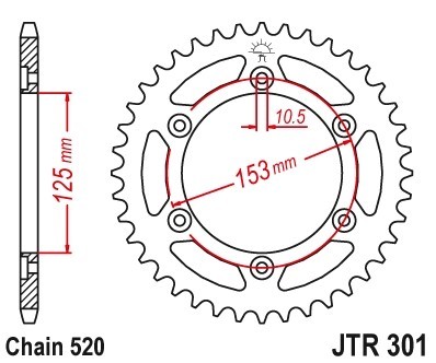 JTSPROCKETS Chain Sprocket JTR301.39