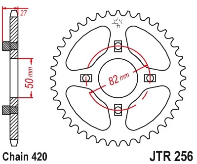 JTSPROCKETS Chain Sprocket JTR256.40