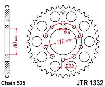 JTSPROCKETS Chain Sprocket JTR1332.41