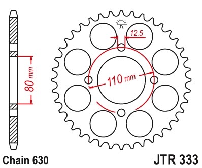 JTSPROCKETS Chain Sprocket JTR333.41