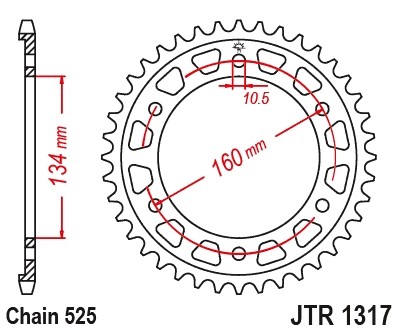 JTSPROCKETS Chain Sprocket JTR1317.43