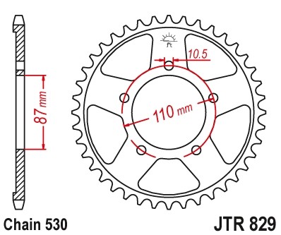 JTSPROCKETS Chain Sprocket JTR829.44