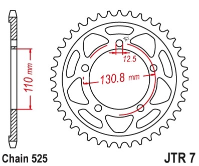 JTSPROCKETS Chain Sprocket JTR7.45