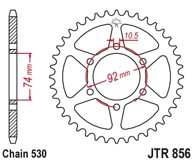 JTSPROCKETS Chain Sprocket JTR856.45