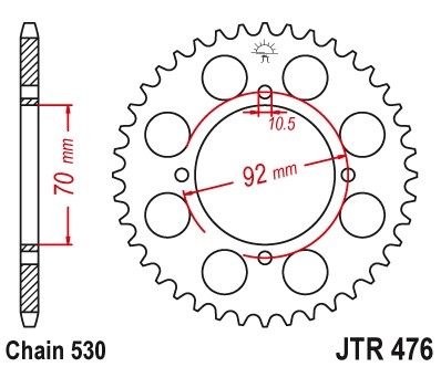 JTSPROCKETS Chain Sprocket JTR476.45