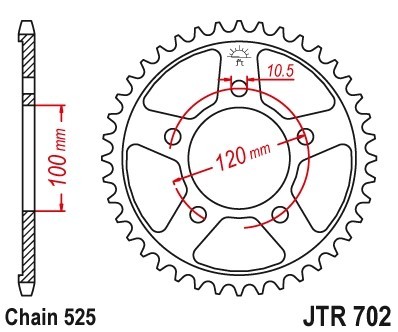 JTSPROCKETS Chain Sprocket JTR702.46