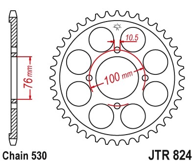 JTSPROCKETS Chain Sprocket JTR824.46