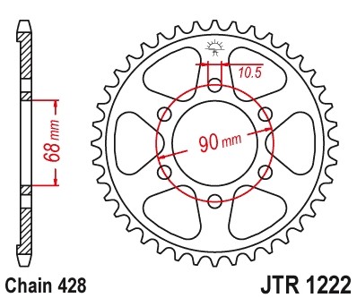 JTSPROCKETS Chain Sprocket JTR1222.47