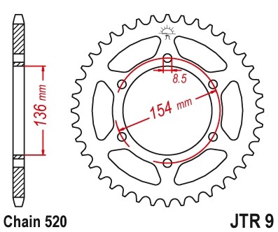 JTSPROCKETS Chain Sprocket JTR9.47