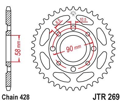 JTSPROCKETS Chain Sprocket JTR269.49