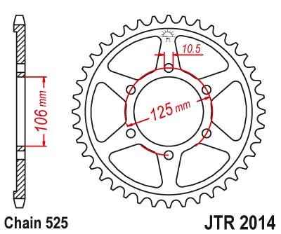 JTSPROCKETS Chain Sprocket JTR2014.50