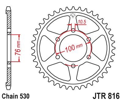 JTSPROCKETS Chain Sprocket JTR816.50