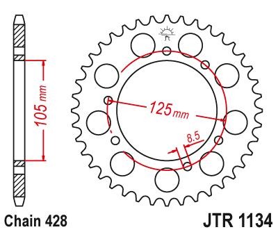 JTSPROCKETS Chain Sprocket JTR1134.51