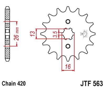 JTSPROCKETS Chain Pinion JTF563.11