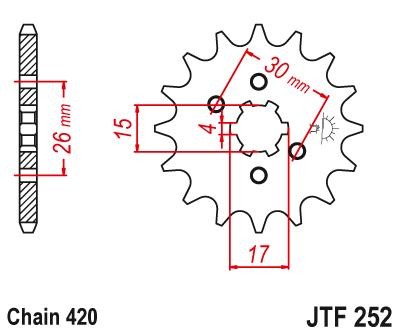 JTSPROCKETS Chain Pinion JTF252.13