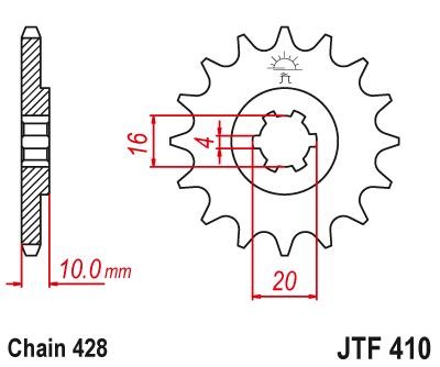 JTSPROCKETS Chain Pinion JTF410.13