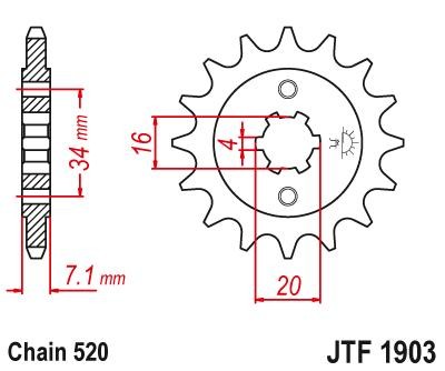 JTSPROCKETS Chain Pinion JTF1903.13