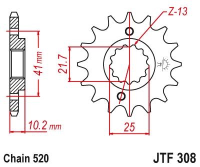 Kettenritzel JTSPROCKETS JTF308.13