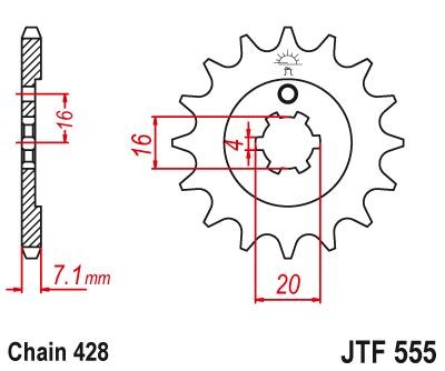 Kettenritzel JTSPROCKETS JTF555.14