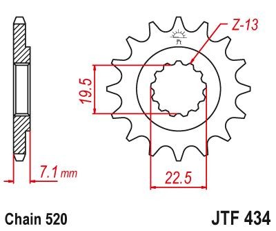 Kettenritzel JTSPROCKETS JTF434.14
