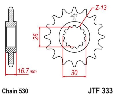 JTSPROCKETS Chain Pinion JTF333.14