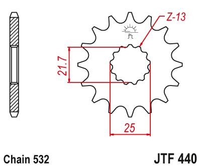 JTSPROCKETS Chain Pinion JTF440.14