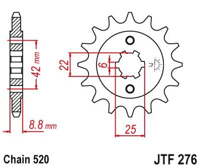 Kettenritzel JTSPROCKETS JTF276.15