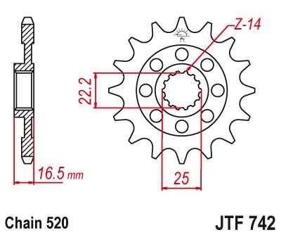 Kettenritzel JTSPROCKETS JTF742.15
