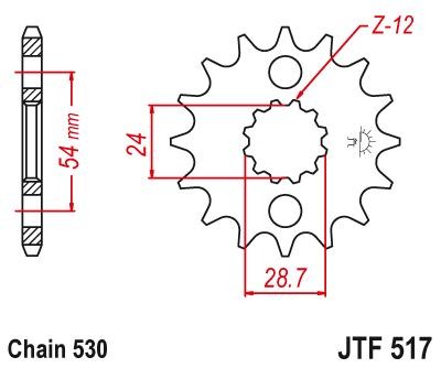 JTSPROCKETS Chain Pinion JTF517.15