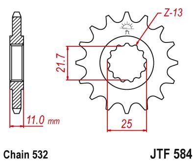 JTSPROCKETS Chain Pinion JTF584.15