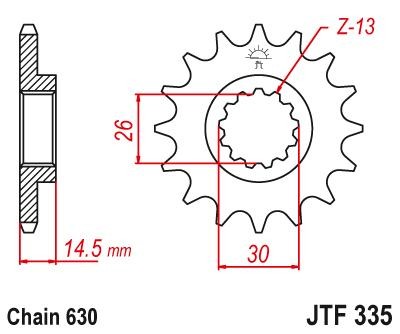 JTSPROCKETS Chain Pinion JTF335.15