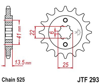 JTSPROCKETS Chain Pinion JTF293.16