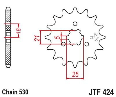 JTSPROCKETS Chain Pinion JTF424.16