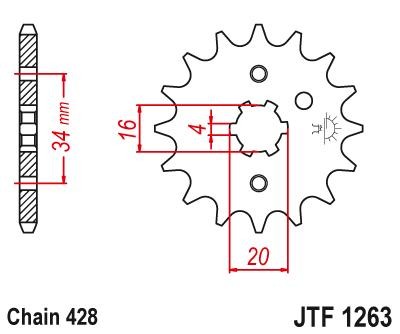 JTSPROCKETS Chain Pinion JTF1263.17