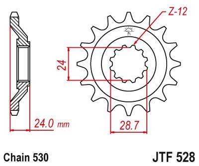 JTSPROCKETS Chain Pinion JTF528.17