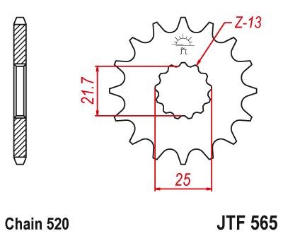 Kettenritzel JTSPROCKETS JTF565.18
