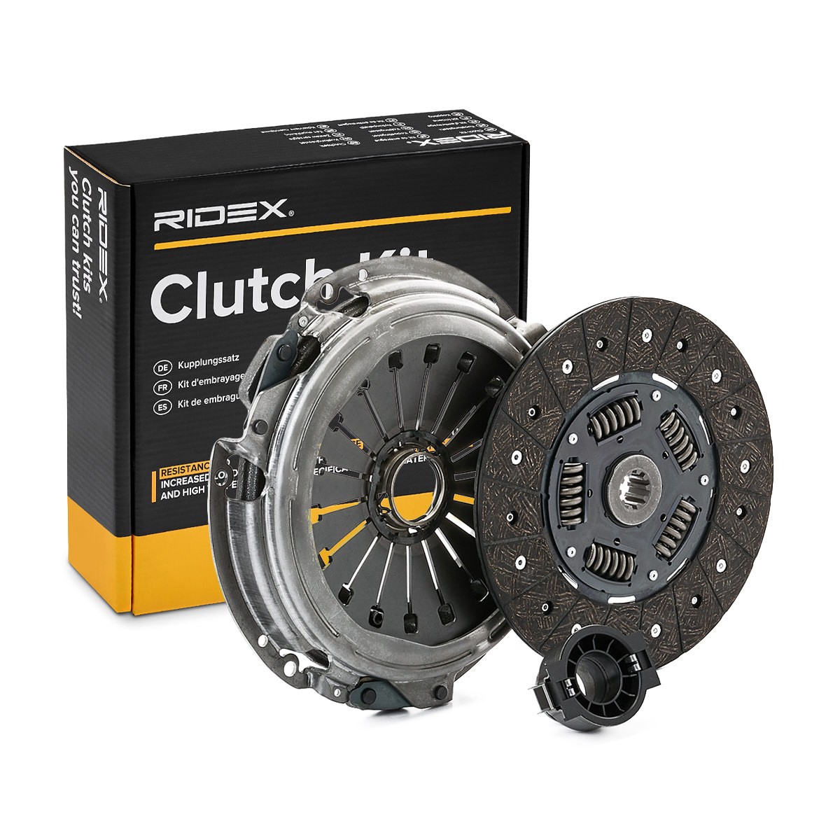 RIDEX 479C0464 Clutch kit with clutch pressure plate, with clutch disc, with clutch release bearing, 267, 280mm